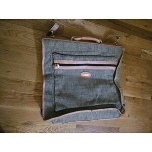 Vintage Fifth Avenue Tweed Garment‎ Bag Travel Luggage - Brown/Tan Trim
